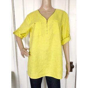 Ellen Tracy Company 100% Linen Tunic